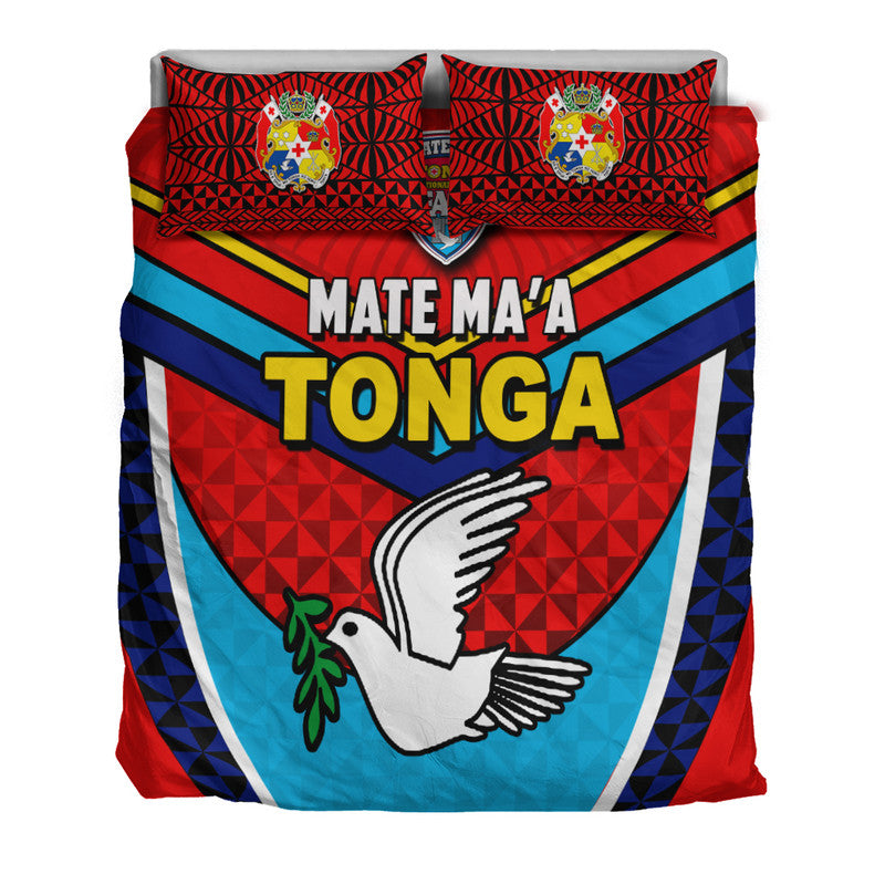 Tonga Mate Ma'a Rugby Bedding Set Jersey LT6 - Polynesian Pride