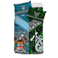 New Zealand And Fiji Bedding Set Together - Green LT8 - Polynesian Pride