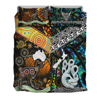 New Zealand Maori Aotearoa And Australia Aboriginal Bedding Set Together - Paua Shell LT8 - Polynesian Pride