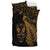 New Zealand Haka Rugby Maori Bedding Set Silver Fern Vibes - Gold LT8 - Polynesian Pride