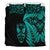 New Zealand Haka Rugby Maori Bedding Set Silver Fern Vibes - Turquoise LT8 - Polynesian Pride