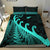 New Zealand Rugby Maori Bedding Set Silver Fern Koru Vibes - Turquoise LT8 - Polynesian Pride