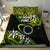 TE INUINU FAMZ - Cook Islands Rugby Bedding Set Unique Vibes - Green LT8 - Polynesian Pride