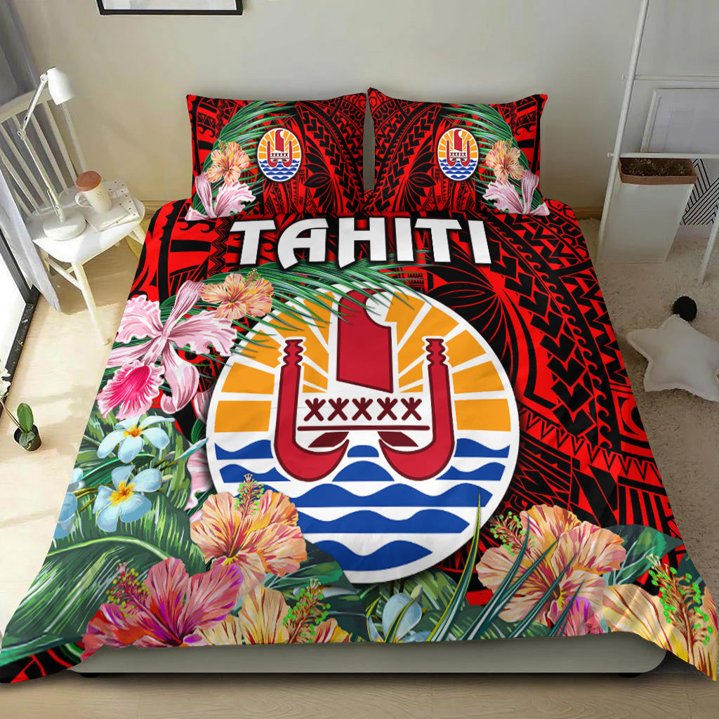 Tahiti Bedding Set French Polynesia Simple Vibes - Red LT8 Red - Polynesian Pride