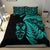 New Zealand Haka Rugby Maori Bedding Set Silver Fern Vibes - Turquoise LT8 - Polynesian Pride