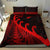 New Zealand Rugby Maori Bedding Set Silver Fern Koru Vibes - Red LT8 - Polynesian Pride