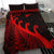 New Zealand Rugby Maori Bedding Set Silver Fern Koru Vibes - Red LT8 - Polynesian Pride