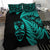 New Zealand Haka Rugby Maori Bedding Set Silver Fern Vibes - Turquoise LT8 - Polynesian Pride