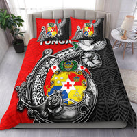 Tonga Hook Tattoo Bedding Set Black LT6 Red - Polynesian Pride