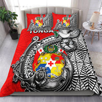 Tonga Hook Tattoo Bedding Set White LT6 Red - Polynesian Pride