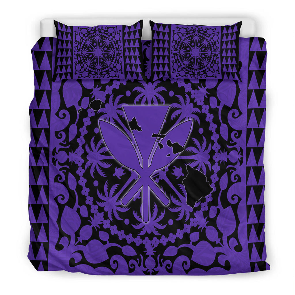 Hawaii Bedding Set Kanaka Maoli No.3 Purple Style LT6 - Polynesian Pride
