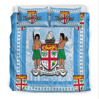 (Custom Personalised) Fiji Bedding Set Blue Style No.1 LT6 - Polynesian Pride