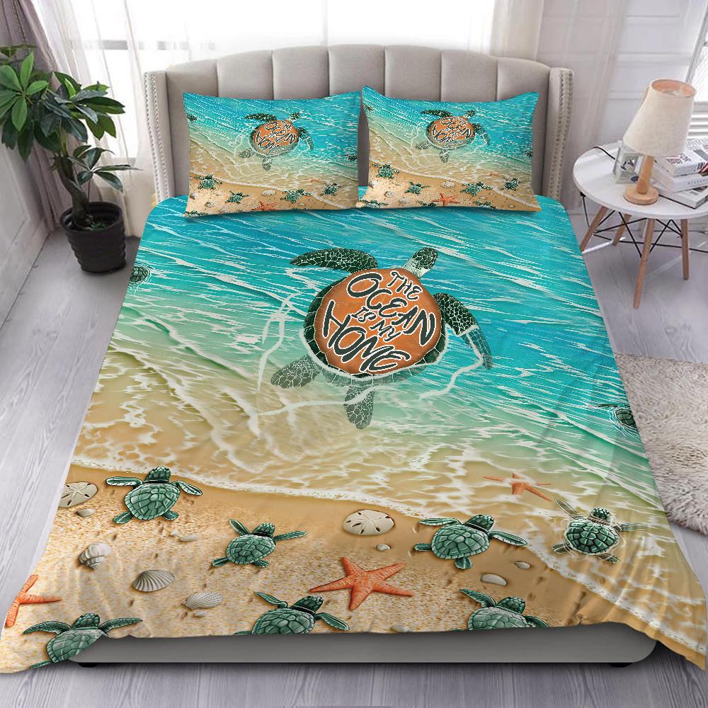 Hawaii Turtle Starfish Bedding Set - Ocean Home - AH Blue - Polynesian Pride