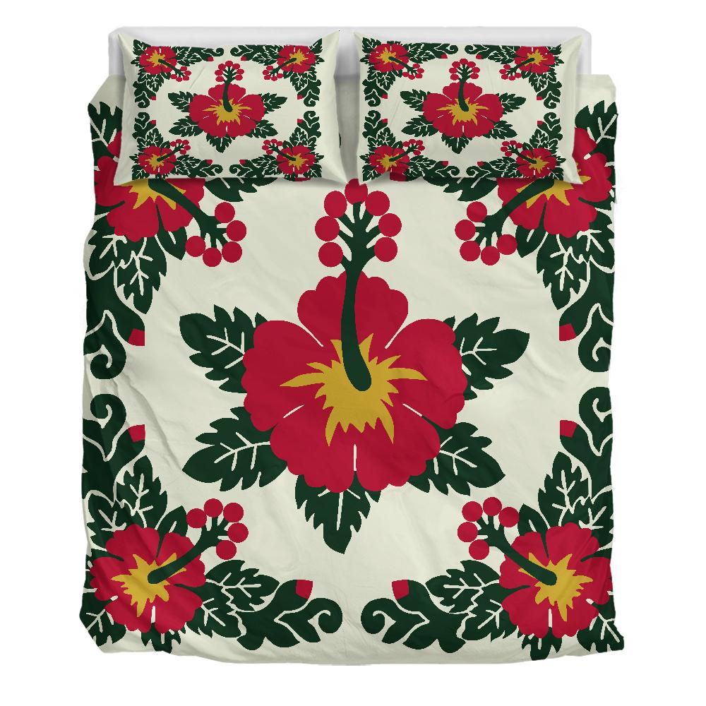 Hawaii Bedding Set - Hibiscus Quilting Bedding Set - AH - Polynesian Pride