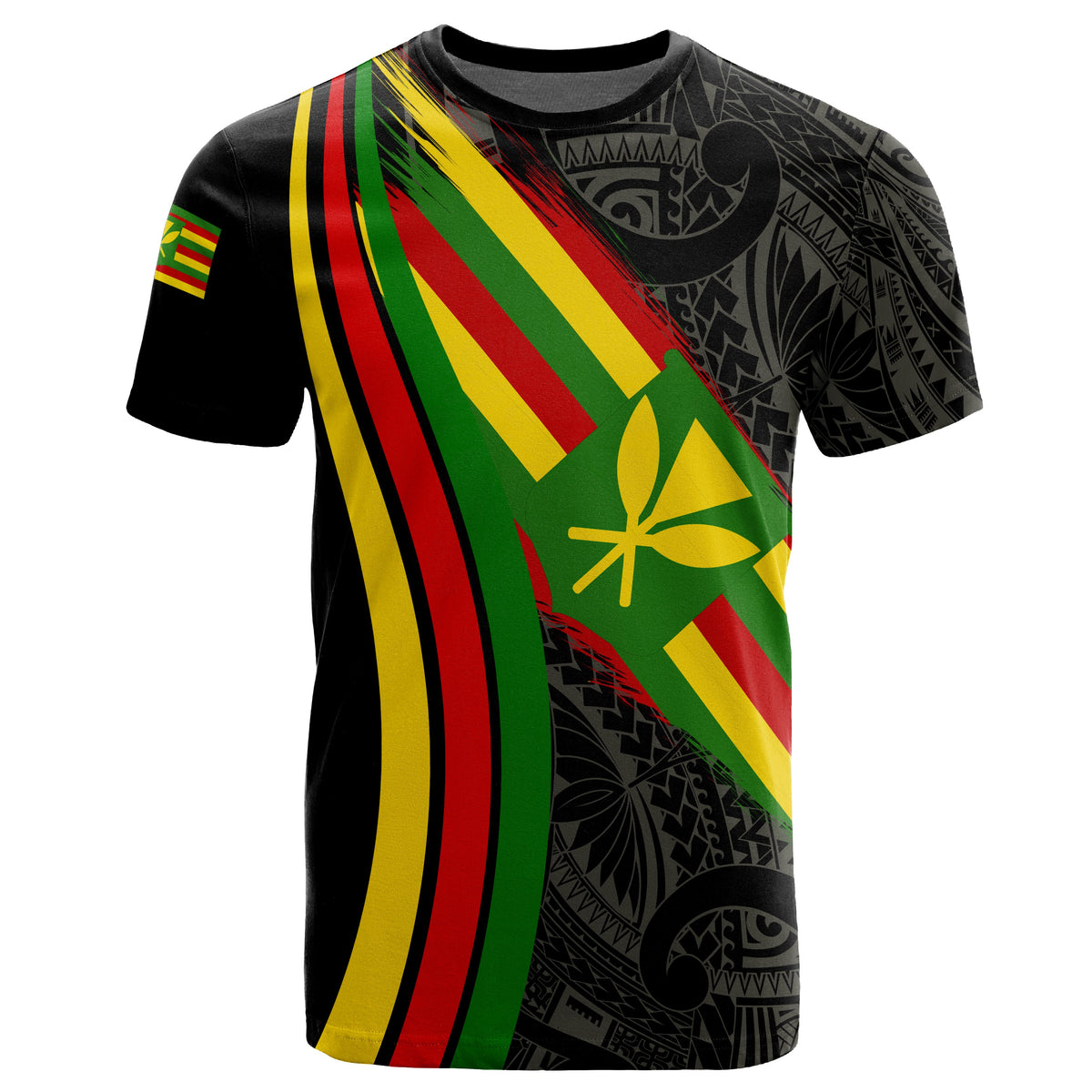 Hawaii Polynesian Unisex Kanaka Flag T Shirt Ten Style - Polynesian Pride