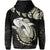 Hawaii Polynesian Aumakua Hammerhead Shark Hoodie Zip Cloud Style Beige - Polynesian Pride