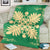 Hawaiian Quilt Maui Plant And Hibiscus Premium Blanket - Beige Green - AH - Polynesian Pride