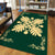 Hawaiian Quilt Maui Plant And Hibiscus Pattern Area Rug - Beige Sacramento - AH - Polynesian Pride