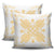 Hawaiian Quilt Maui Plant And Hibiscus Pattern Pillow Covers - Beige White - AH - Polynesian Pride