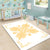 Hawaiian Quilt Maui Plant And Hibiscus Pattern Area Rug - Beige White - AH - Polynesian Pride