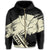 Hawaiian Map Kanaka Identifier Hoodie Zip Beige Brusch Style - Polynesian Pride