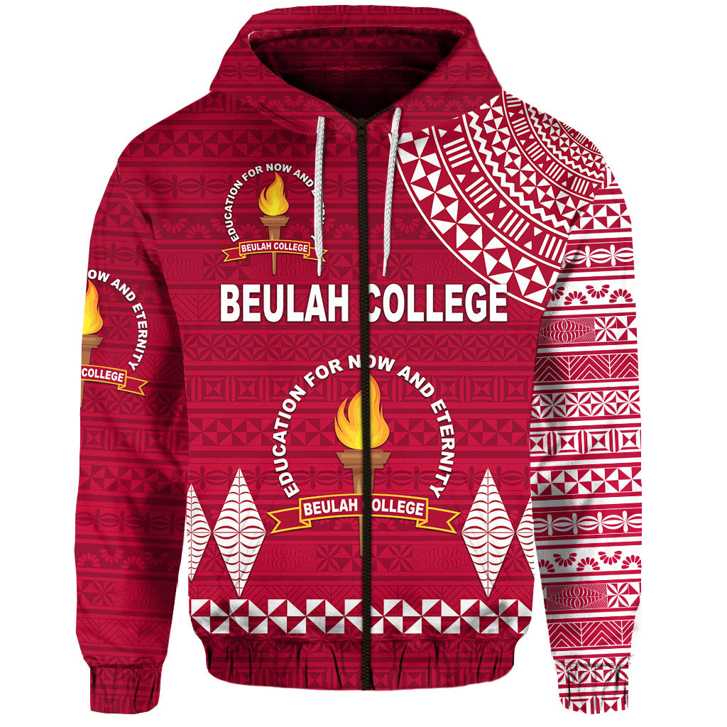 Tonga Beulah College Zip Hoodie Simple Style LT8 - Polynesian Pride