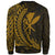 Hawaii Kanaka Maoli Custom Personalised Sweatshirt - Wings Style Gold Color - Polynesian Pride