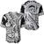 Fiji Coat Of Arms Baseball Jersey Masi Tapa Mixed Palm Tree No1 Black Version LT9 Black - Polynesian Pride