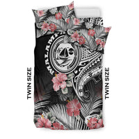 Vanuatu Malampa Province Bedding Set Hibiscus Tribal Polynesian Tattoo Ver Black LT9 - Polynesian Pride