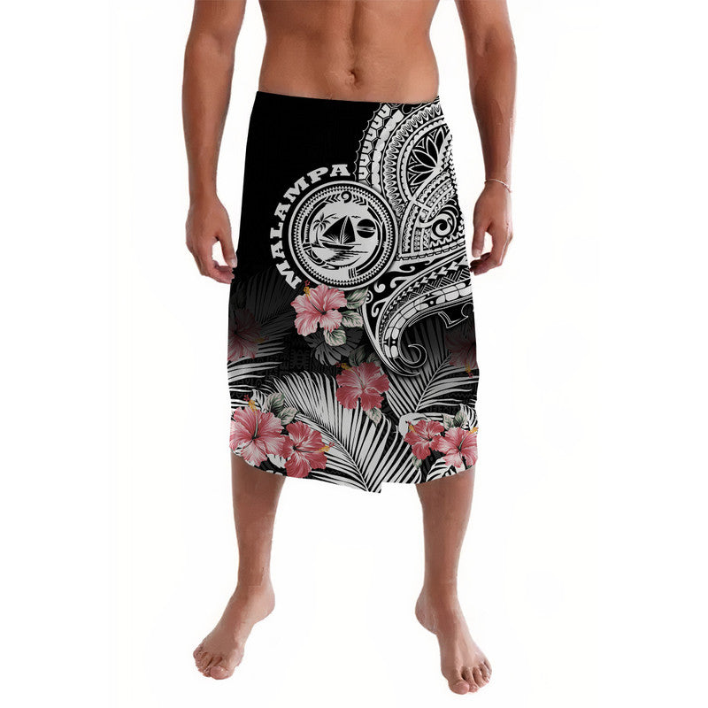 Malampa Vanuatu Province Lavalava Hibiscus Tribal Polynesian Tattoo Ver Black LT9 Black - Polynesian Pride