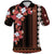 Custom Fiji Polo Shirt Tagimoucia Mixed Black Tapa Style LT9 Black - Polynesian Pride