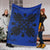 Hawaiian Quilt Maui Plant And Hibiscus Premium Blanket - Black Blue - AH - Polynesian Pride