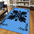 Hawaiian Quilt Maui Plant And Hibiscus Pattern Area Rug - Black Pastel - AH - Polynesian Pride