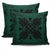 Hawaiian Quilt Maui Plant And Hibiscus Pattern Pillow Covers - Black Sacramento - AH - Polynesian Pride