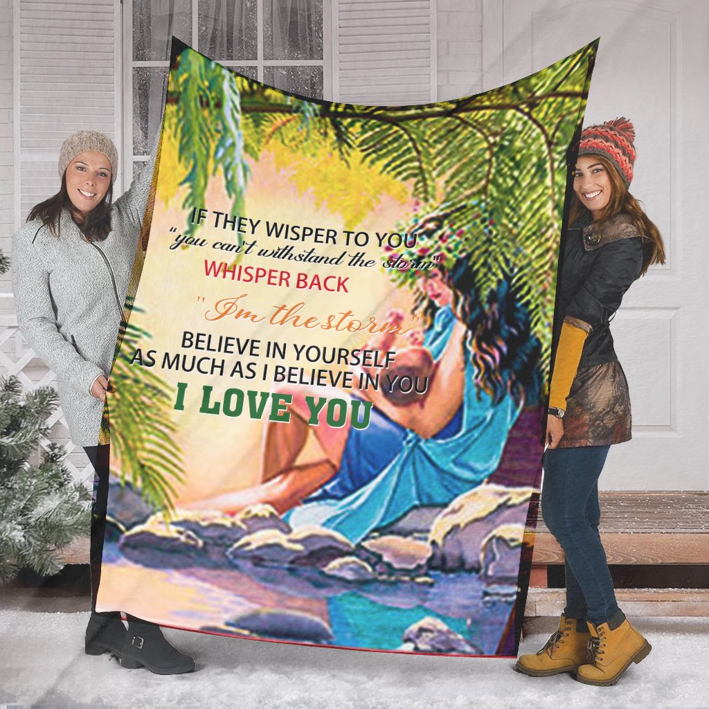 Hawaii Mother And Daughter Premium Blanket - AH White - Polynesian Pride