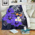 Hawaii Turtle Purple Hibiscus Polynesian Premium Blanket - Anne Style - AH - Polynesian Pride