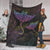 Hawaii Manta Ray Hibiscus Premium Blanket - Glitter Style - AH - Polynesian Pride