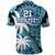 Custom Fiji Coat Of Arms Polo Shirt Masi Tapa Mixed Palm Tree No1 Blue Version LT9 - Polynesian Pride