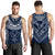 Hawaiian Kanaka Map Football Jersey Men's Tank Top - Blue And White - Roger Style - AH Blue - Polynesian Pride