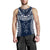 Hawaiian Kanaka Map Football Jersey Men's Tank Top - Blue And White - Roger Style - AH - Polynesian Pride