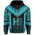 Hawaiian Kanaka Polynesian Zip up Hoodie Active Blue - Polynesian Pride