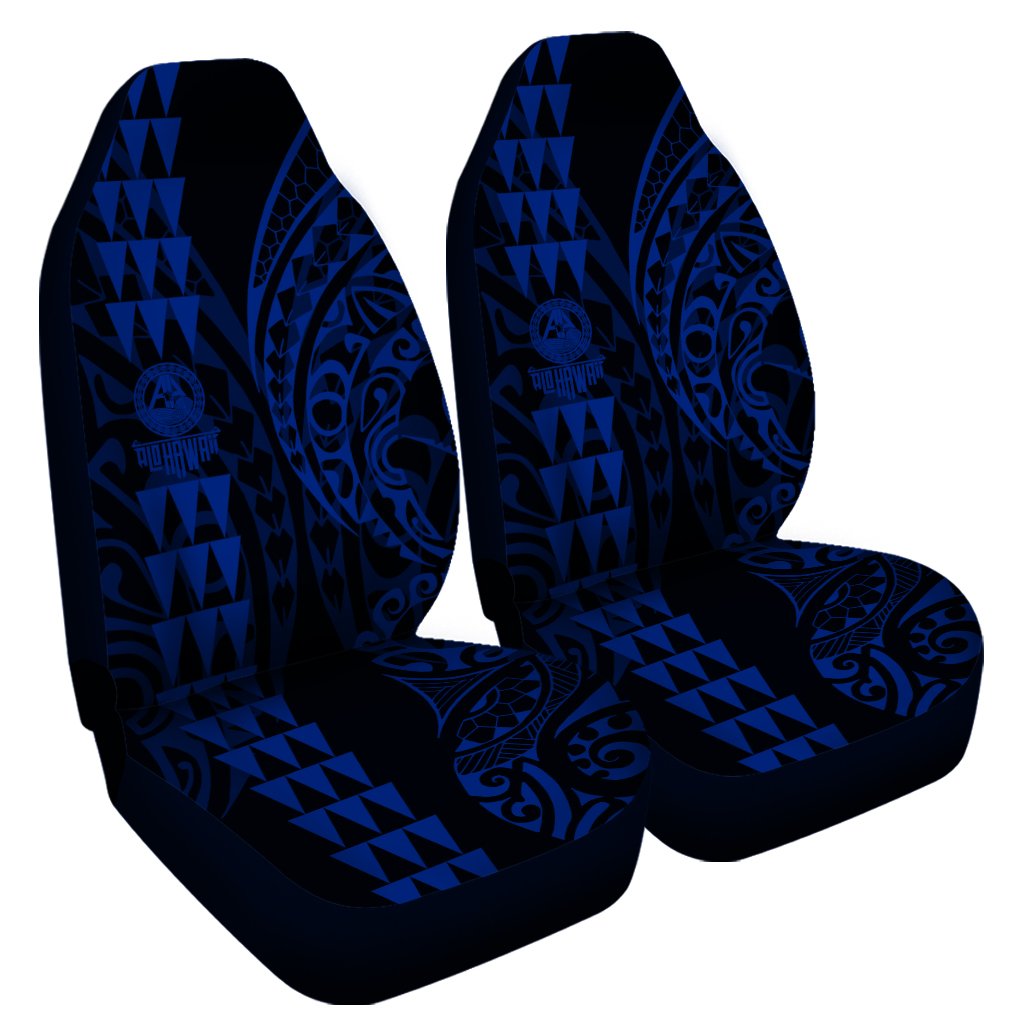 Hawaii Kakau Polynesian Car Seat Cover - Blue - Pre - BFCM 2020 Universal Fit Blue - Polynesian Pride