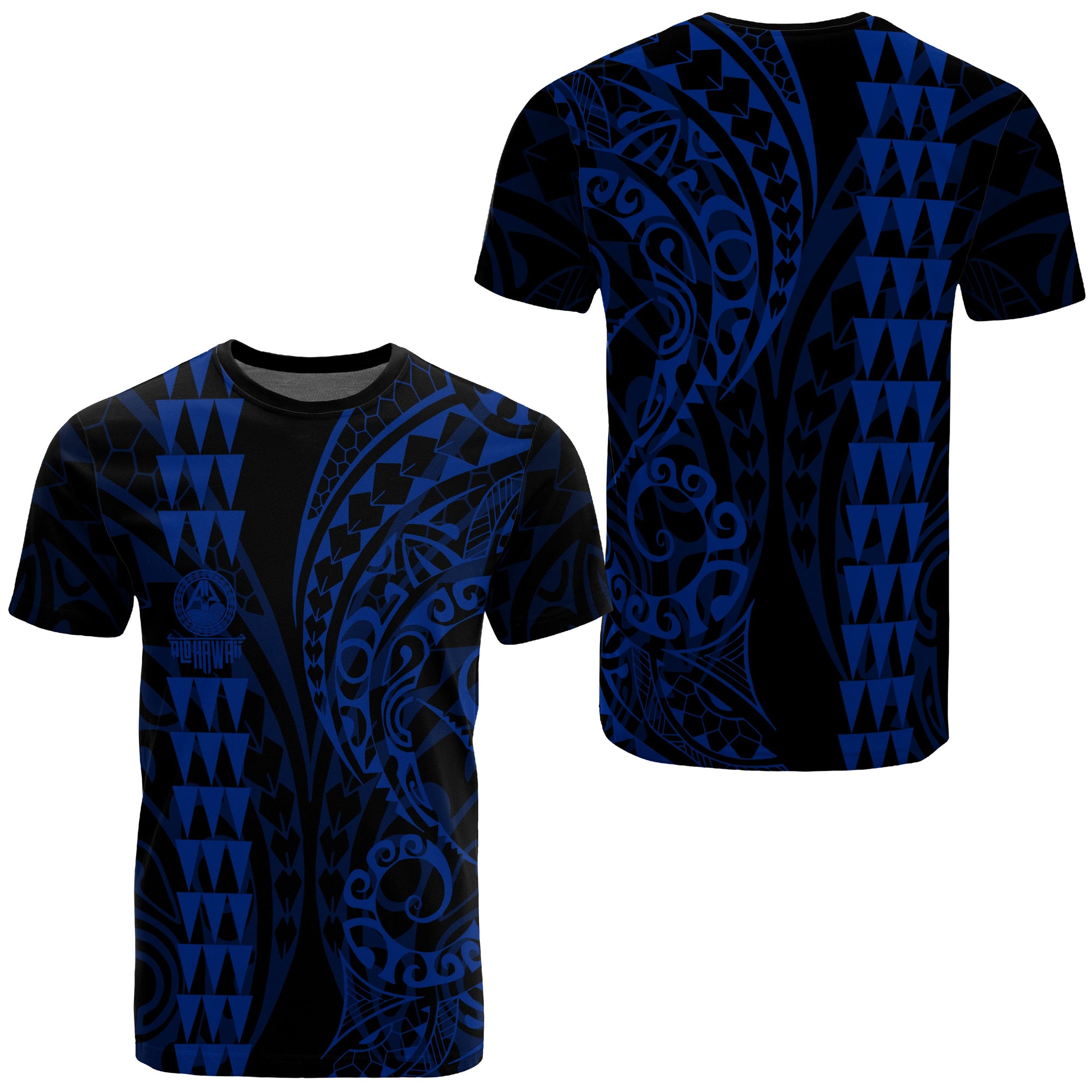 Hawaii Kakau Polynesian T Shirt Pre BFCM 2020 Blue Unisex Blue - Polynesian Pride