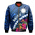 (Custom Personalised) Nauru Independence Day Bomber Jacket Polynesian Tropical LT9 Unisex Blue - Polynesian Pride