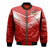 (Custom Personalised) Tonga Rugby Tongan Kupesi Ngatu Design Bomber Jacket LT9 Unisex Red - Polynesian Pride