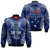 Personalised Toa Samoa Bomber Jacket 685 USO Forever LT7 Unisex Blue - Polynesian Pride