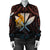 Hawaiian - Kanaka Shark Women's Bomber Jacket - Bubbles Style - AH Brown - Polynesian Pride