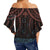 Hawaiian - Kanaka Shark Off Shoulder Waist Wrap Top - Bubbles Style - AH - Polynesian Pride