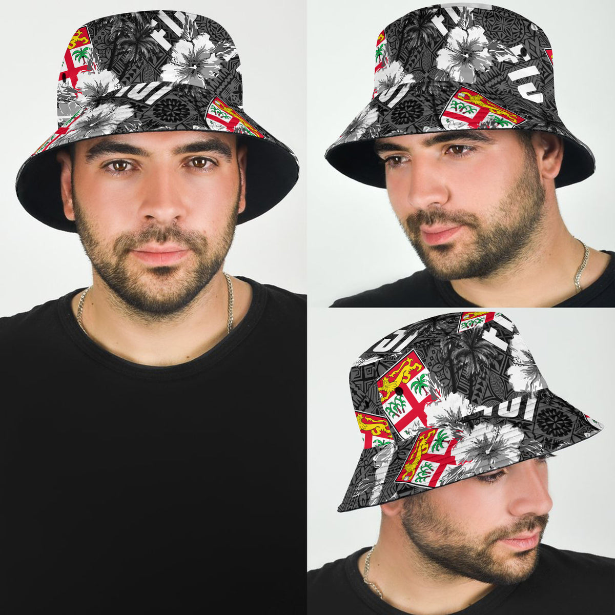 Fiji Hibiscus Bucket Hat Hawaii Style No.3 LT6 - Polynesian Pride
