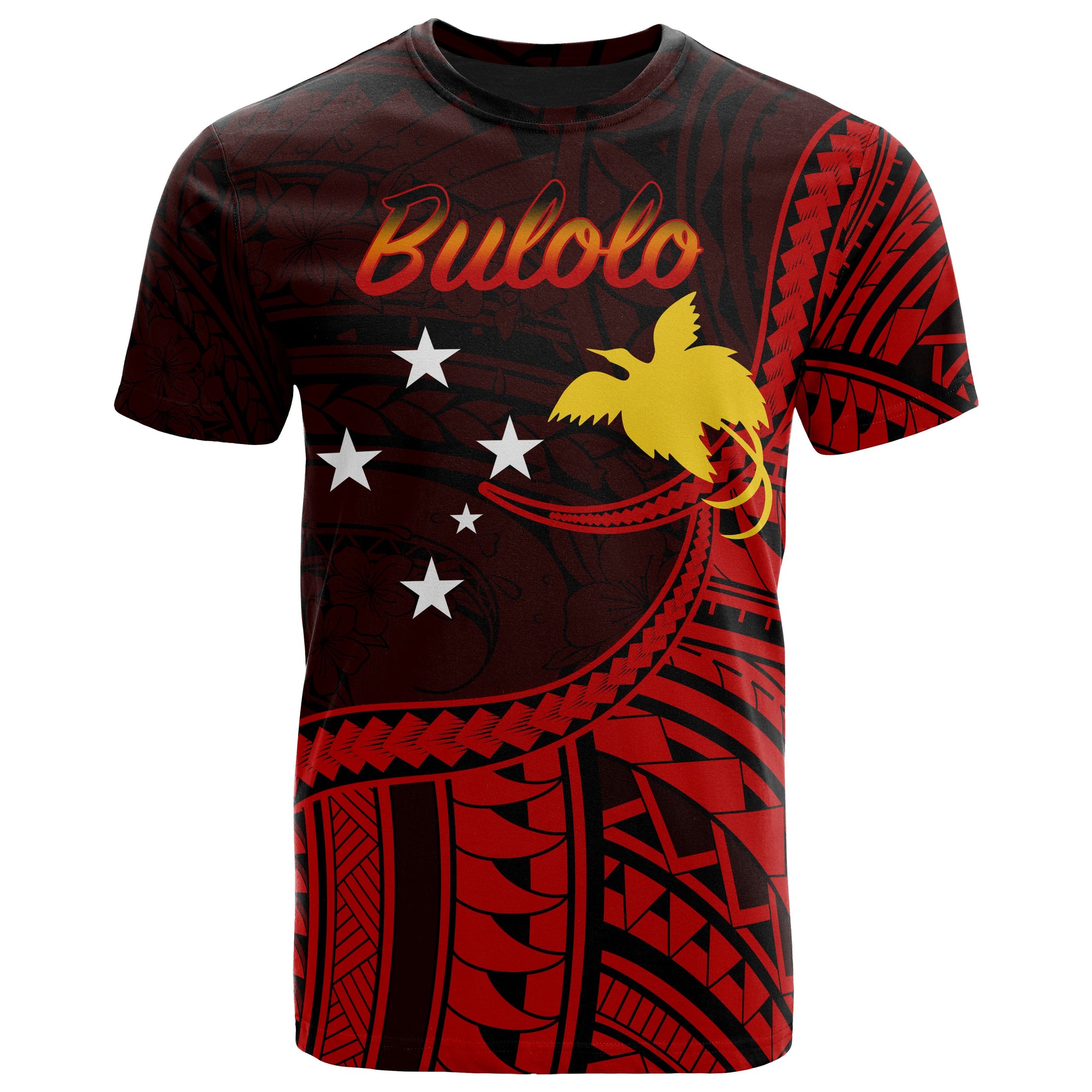 Papua New Guinea T Shirt Bulolo Polynesian Patterns Unisex Black - Polynesian Pride
